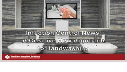 This graphic is the thumbnail for "Infection Control News: A Creative New Approach to Handwashing.