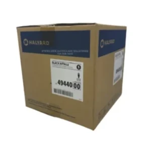 This is a case of 1000 Small Black Nitrile Exam Gloves 49440