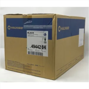 This is a case of 1000 Large Black Nitrile Exam Gloves 49442