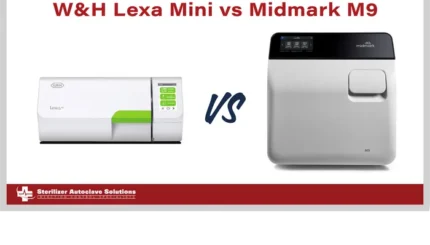 This is a thumbnail graphic for this blog that shows a W&H Lexa Mini and a Midmark M9 autoclave.