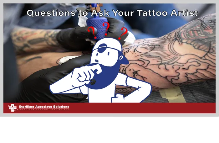 This is the thumbnail graphic for the article titled "Questions to Ask Your Tattoo Artist"