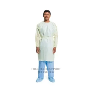 halyard basics tri-layer aami2 isolation gown front view