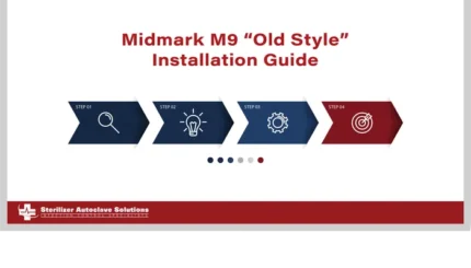 This graphic states that this article is about the Midmark M9 "Old Style Installation Guide