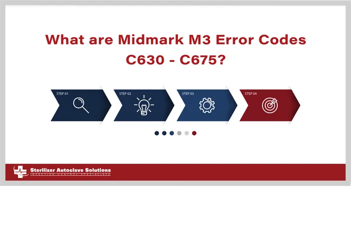 This graphic states that this article is about the Midmark M3 Error Codes C630 - C675