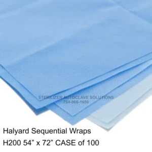 HALYARD Sequential H200 Sterilization Wraps CASE of 100 54" x 72" wraps