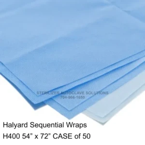 HALYARD Sequential H400 Sterilization Wraps CASE of 50 54" x 72" wraps