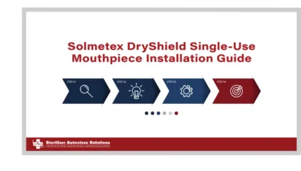 This is the Solmetex DryShield Single-Use Mouthpiece Installation Guide.