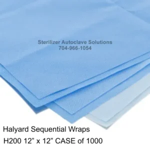 HALYARD Sequential H200 Sterilization Wraps CASE of 1000 12" x 12" wraps