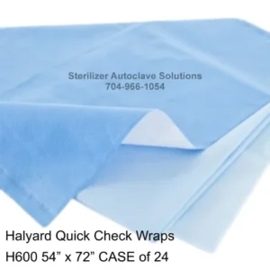 Halyard Quick Check Sterilization Wraps H600 CASE of 24 54" x 72" wraps 34197