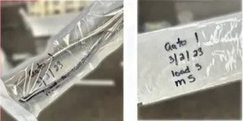 This is an example of a properly loaded sterilization pouch.