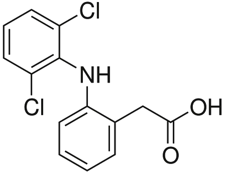 This is a chemical diagram for Diclofenac