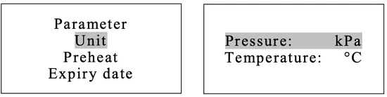 This is the unit measurement screen on the Flight Clave23+