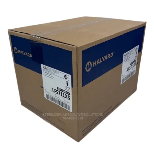 CASE of 1000 X-Small Halyard PureZero Black Nitrile Exam Gloves LFS711XS