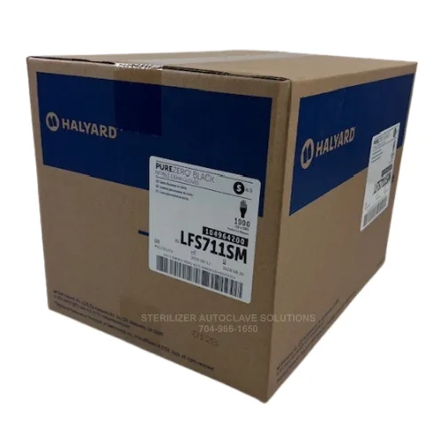 CASE of 1000 Small Halyard PureZero Black Nitrile Exam Gloves LFS711SM