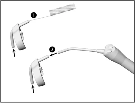 w&h alegra coolant tube spray clip cleaning graphic