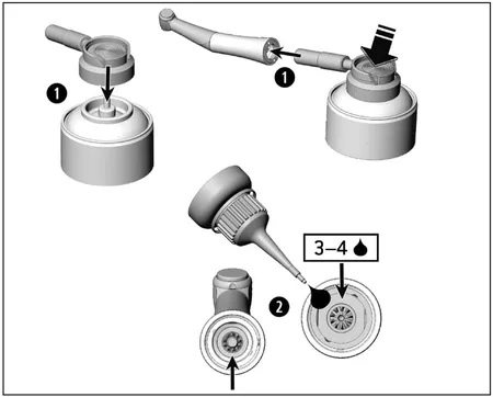w&h alegra handpiece lubrication graphic