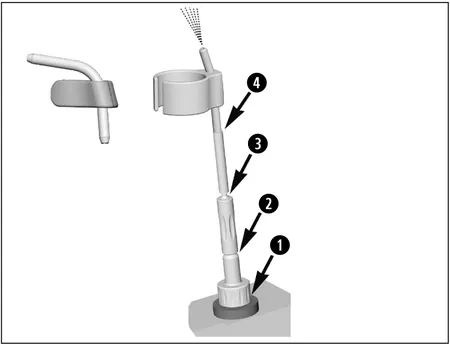 w&h alegra spray clip accessory cleaning graphic