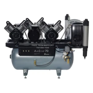 Air Techniques AS70 Oil-less Three Headed Compressor