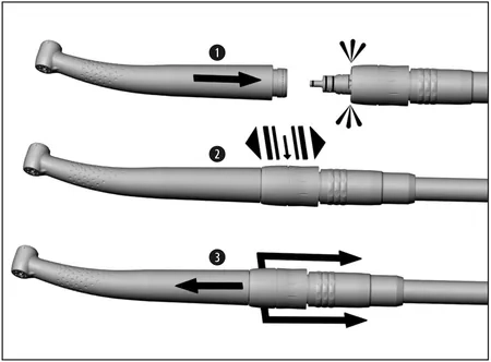 w&h primea handpiece assembly graphic
