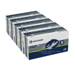 These are 5 boxes of 250 medium Halyard STERLING SG* Nitrile Exam Gloves 41659