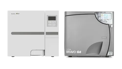 This is a graphic with two autoclaves side by side