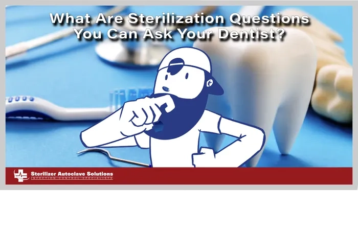 This is a thumbnail graphic with a background showing dental tools and a character in front with a title.
