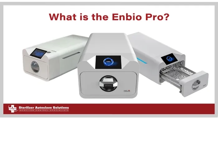 This thumbnail graphic shows text and 3 angles of an autoclave.