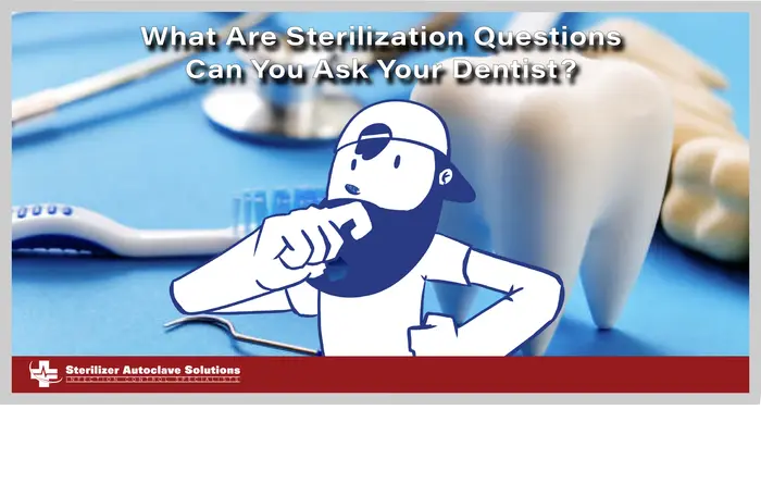 This is a thumbnail graphic with a background showing dental tools and a character in front with a title.