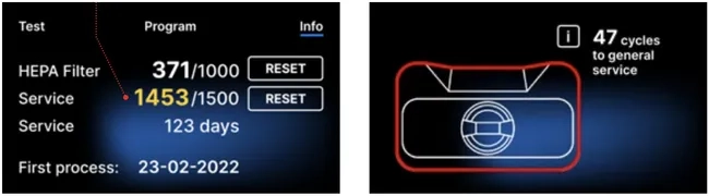 enbio 47 day maintenance counter screen graphic