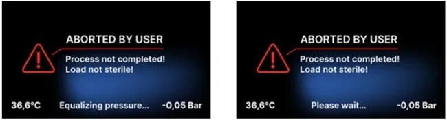 enbio cycle abort wait screen graphic