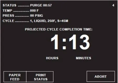 This is the Steris Amsco liquid cycle purge screen