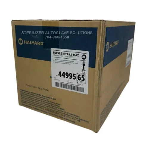Case of 400 Halyard Purple Max X-Large Nitrile Gloves 44995