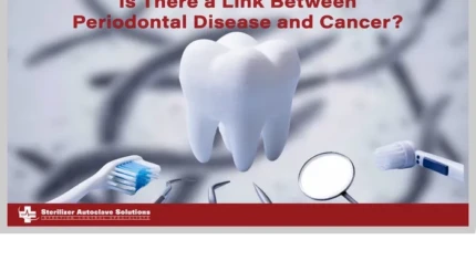 This is a thumbnail graphic with dental and bacterial visuals for the article