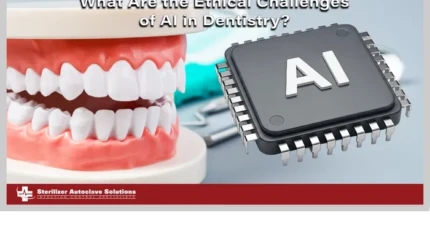 This is a thumbnail graphic with title text and a picture of dental accessories and a computer chip in the background.