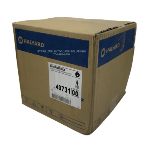 Case of 1000 Large Halyard Pink Powder Free Nitrile Exam Gloves 49731