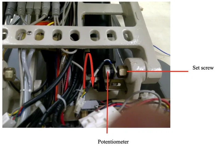 flight a12 operatory chair pentiometer adjustment graphic