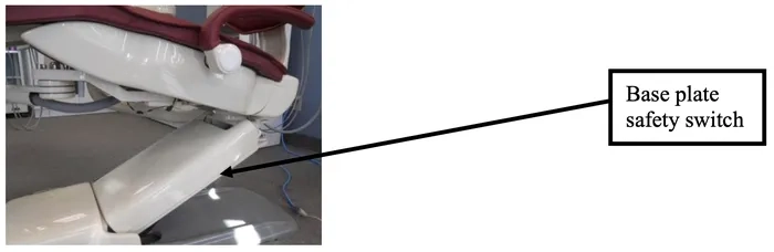 flight a12 operatory chair safety switch graphic