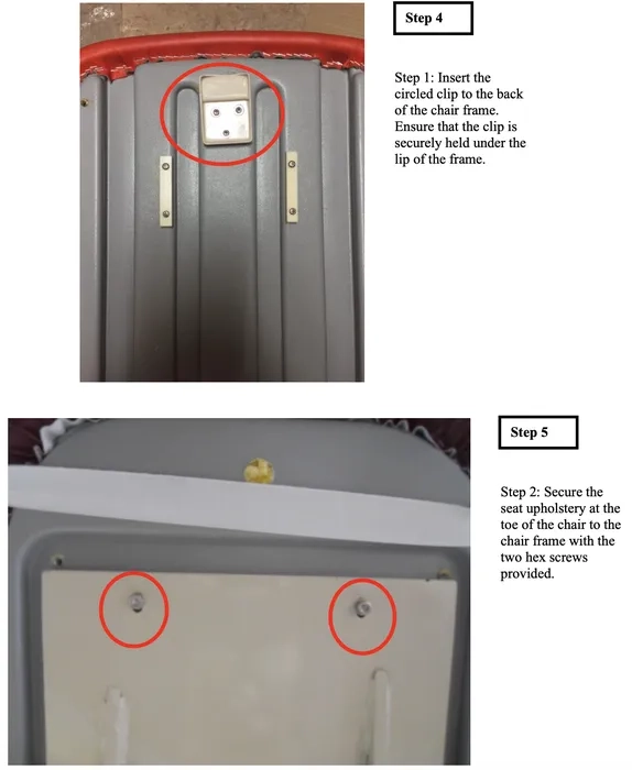 flight a12 upholstery into chair installation graphic