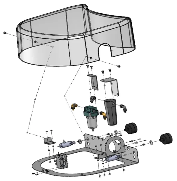 flight a6 radius package floor box breakdown graphic