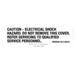 Midmark M11-M9 Caution Decal RPI part MID335