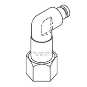 Statim SWIVEL ELBOW (1 8th PUSH-IN x 1 8th FPT) RPI Part #RPF377