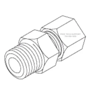 Tuttnauer RPI Male Connector 3-16ths x 1-4th MPT Part #RPF688