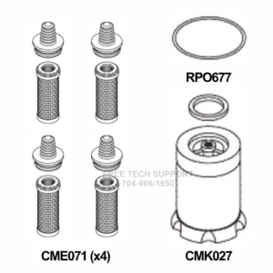 CMK156 Midmark RPI P52 Oil-Less Dual Headed Compressor PM Kit #CMK156