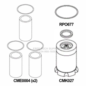 CMK198 Midmark RPI P32 Oil-Less Three Headed Compressor PM Kit #CMK198