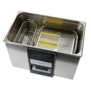 Midmark Quick Clean Ultrasonic Cleaner QC6-01 double baskets with instruments.
