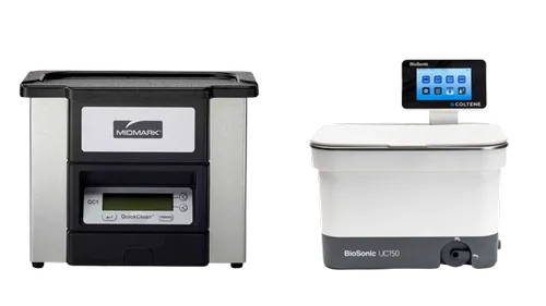 This is the Midmark QuickClean and COltene BioSonic UC150 side by side