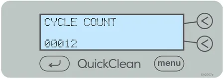 midmark quickclean cycle count screen graphic