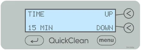 midmark quickclean cycle time adjustment screen graphic