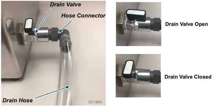midmark quickclean drain connection graphic