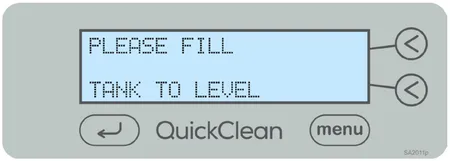 midmark quickclean fill tank screen graphic